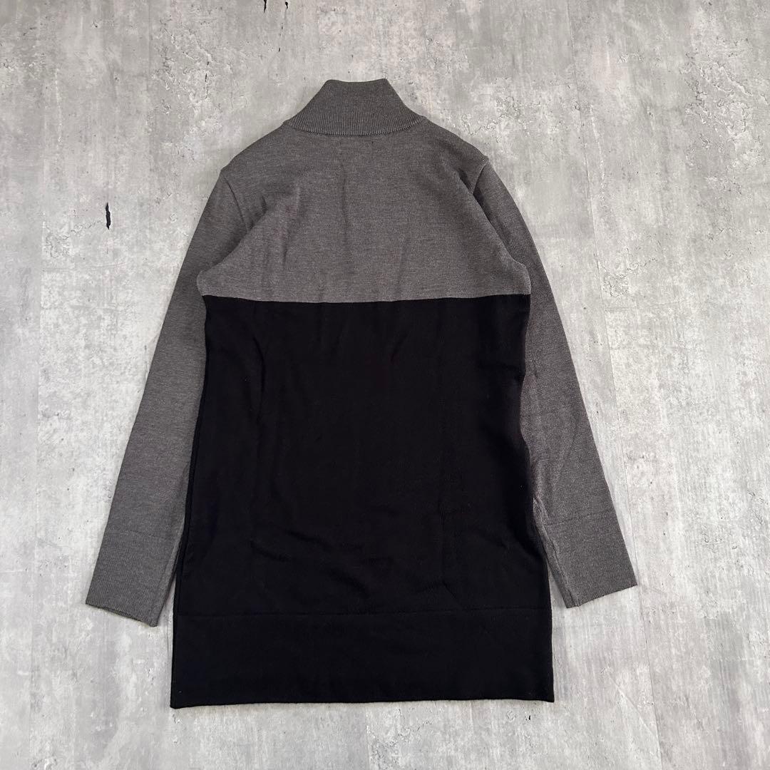 美品 バーバリーゴルフ ニット ワンピース モックネック ハーフジップ 日本製