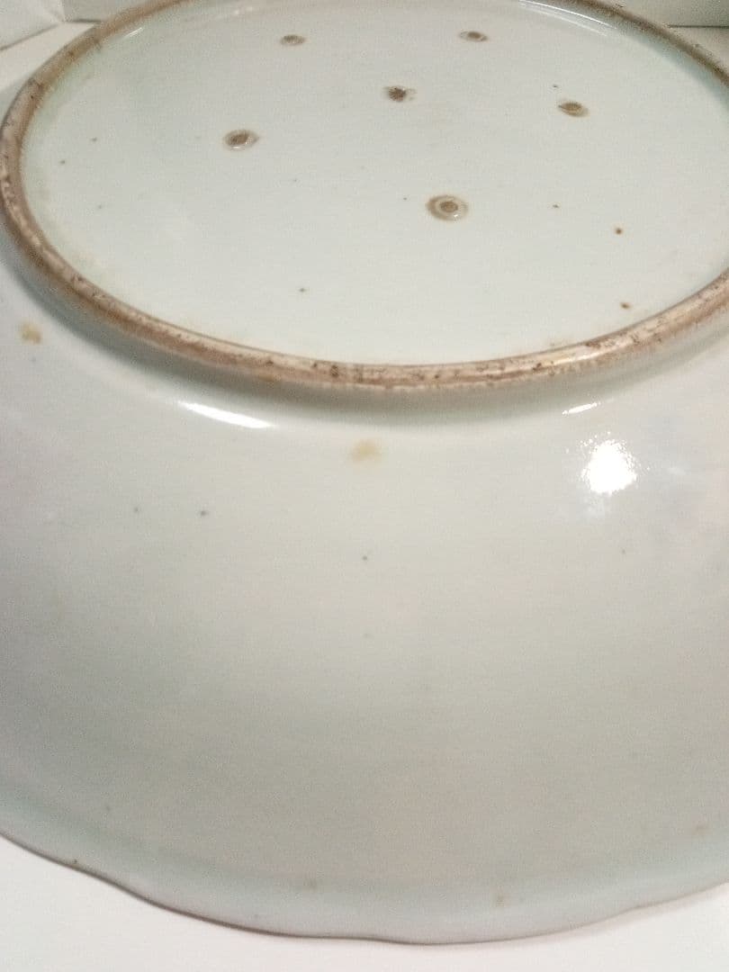 古伊万里　大皿　染付　日の出　山水　アンティーク