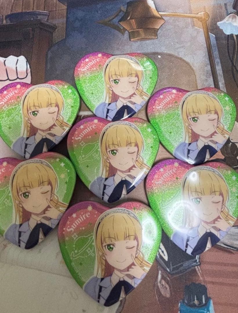 Liella! ハート缶バッジ 平安名すみれ