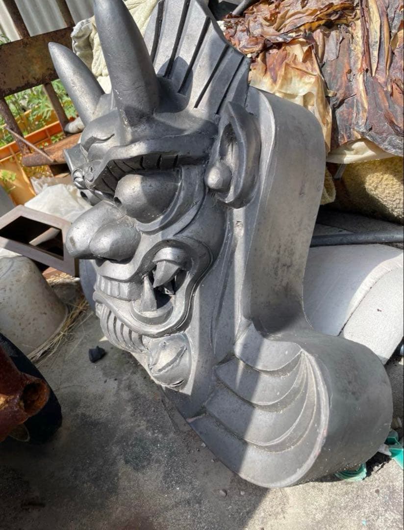 【美品】大迫力　鬼瓦