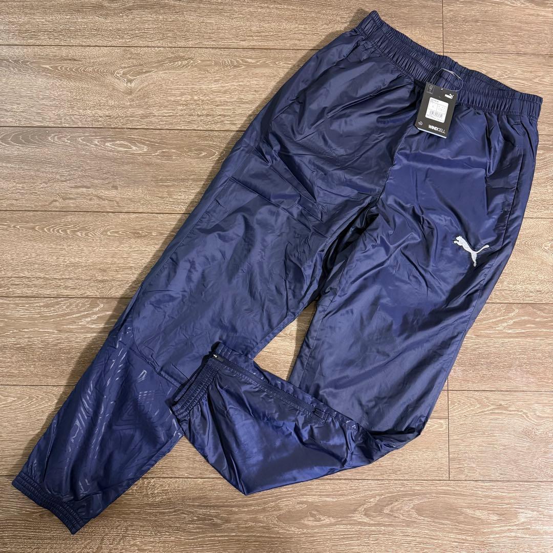 新品特価 PUMA サッカーウェア 裏起毛 ピステ・ウィンドブレーカー 上下 L