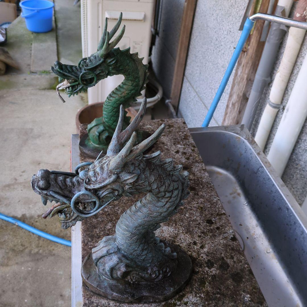 手水舎 龍神 龍の蛇口 真鍮製青銅色 龍の蛇口 水の神様