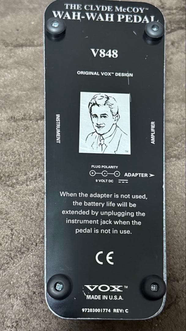 M*i様 VOX V848 THE CLYDE McCOY ワウペダル使用感少な