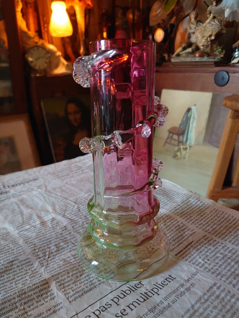 イギリス1800s'後期 ビクトリアン クランベリー＆ヴァセリン(ウラン)ベース