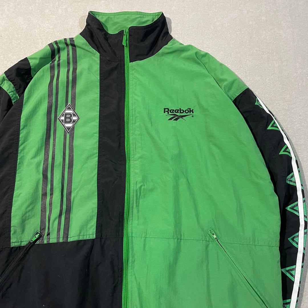 【激レア!90s】Reebokナイロンジャケット L ボルシアMG 緑