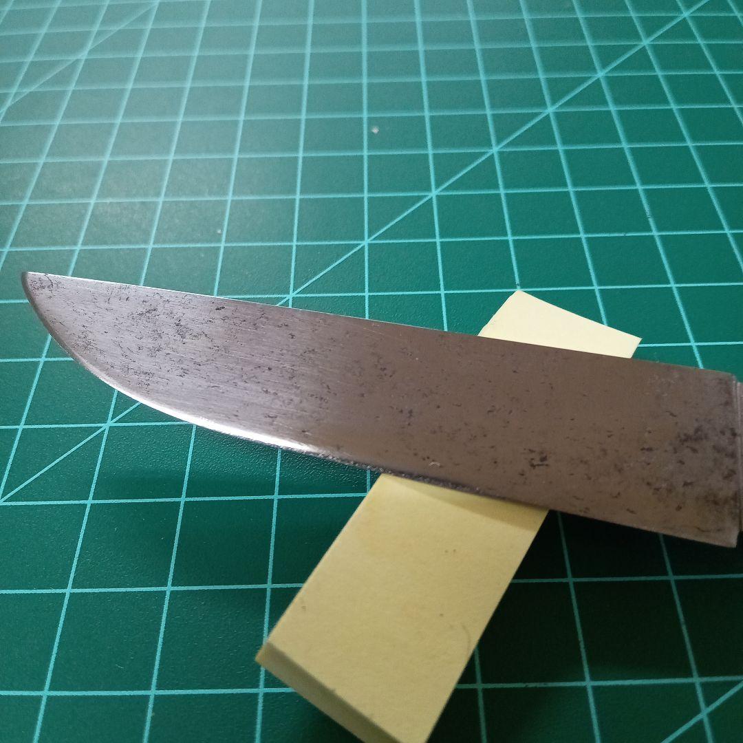 【ナイフ加工用玉鋼/合法サイズ】無銘脇差・短刀/錆身日本刀切先部分残欠