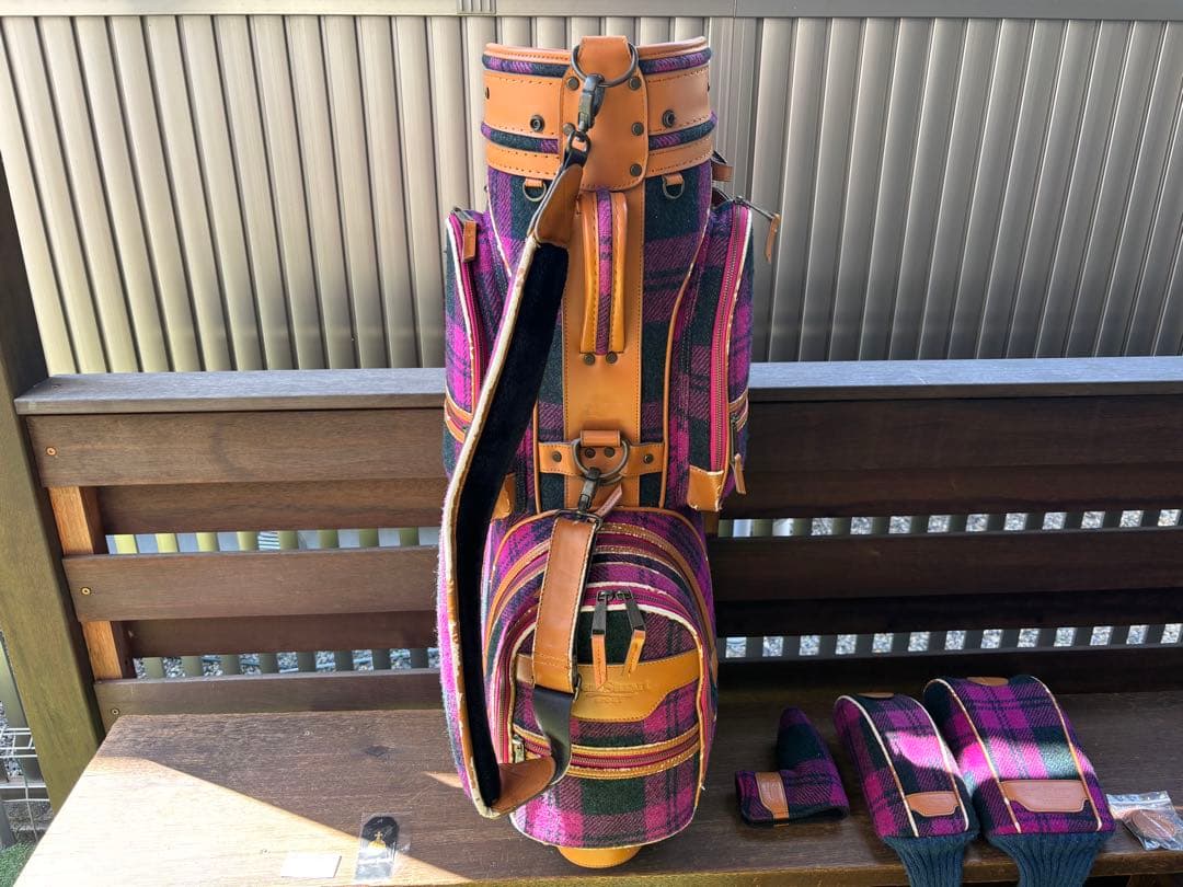 ポールスチュアート　HarrisTweed柄キャディバッグ　ユニセックス