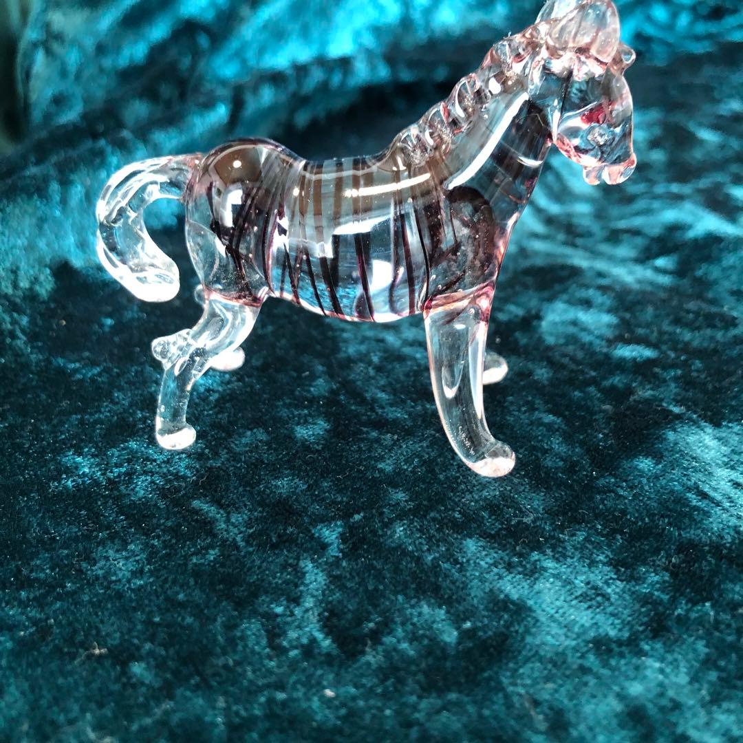 ガラス作品(手作り)ウマ・白熊親子 (関東・箱根ガラス館で購入)