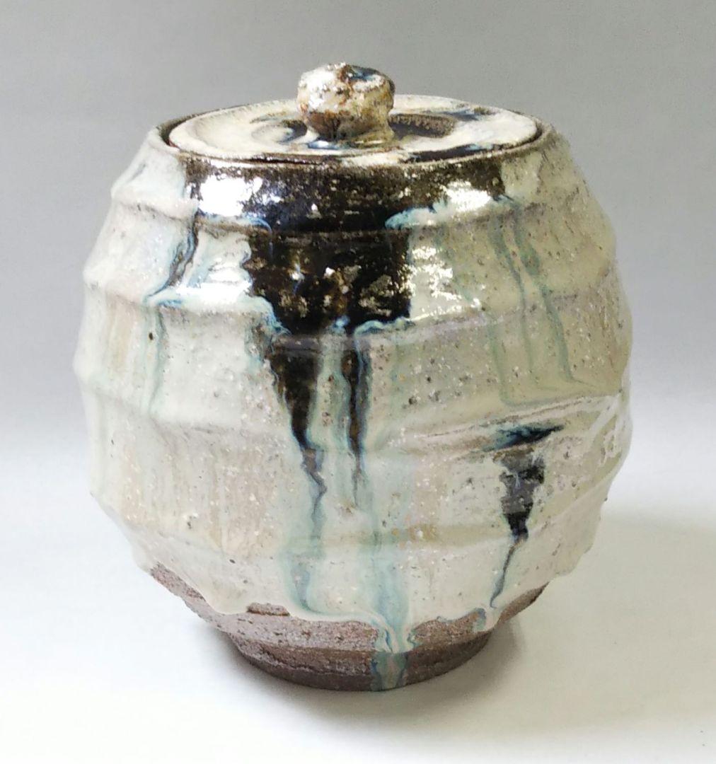 最終特価 茶道具 水指 唐津焼 斑唐津 芋頭 曹源窯 小島直喜 内村慎太郎