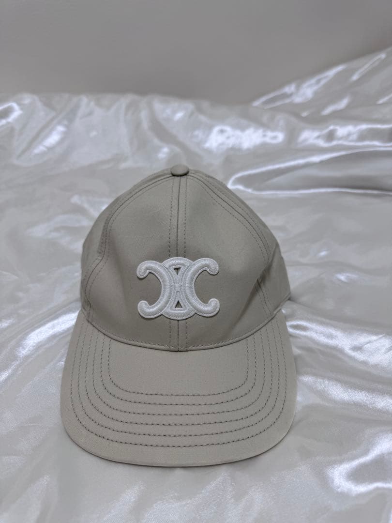 CELINE ベージュキャップ Sサイズ