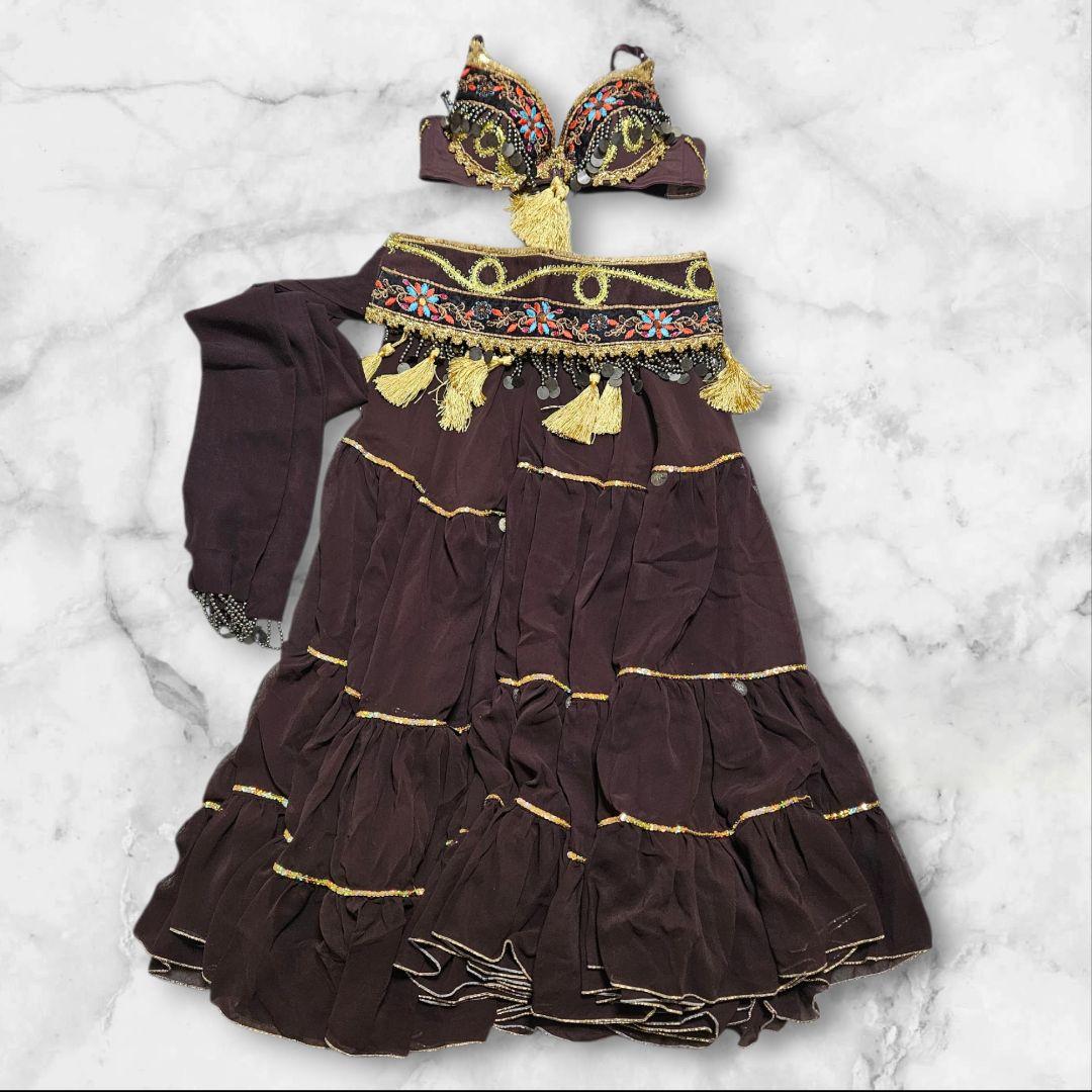 ベリーダンスセットアップ ダークブラウン