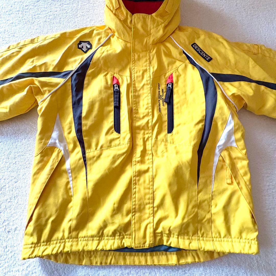 150 デサント　スキー　スノーボード　上下セット　イエロー　グレー　ジュニア