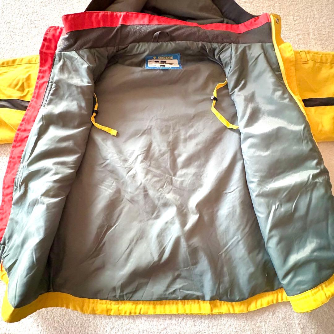 150 デサント　スキー　スノーボード　上下セット　イエロー　グレー　ジュニア