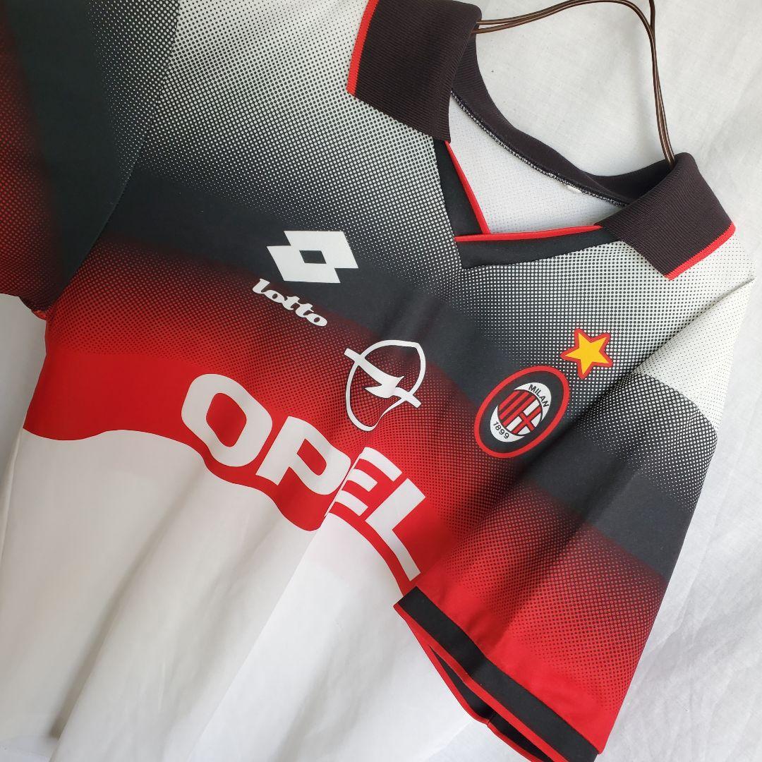 90s lotte ロット ACミラン ユニフォーム サッカー 旧 ゲームシャツ