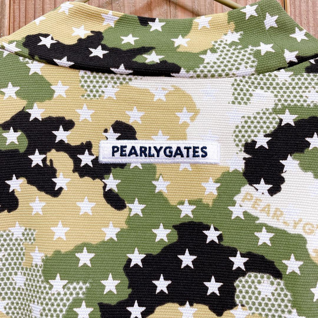 PEARLYGATES パーリーゲイツ カモフラ 星柄 総柄 半袖 モックネック