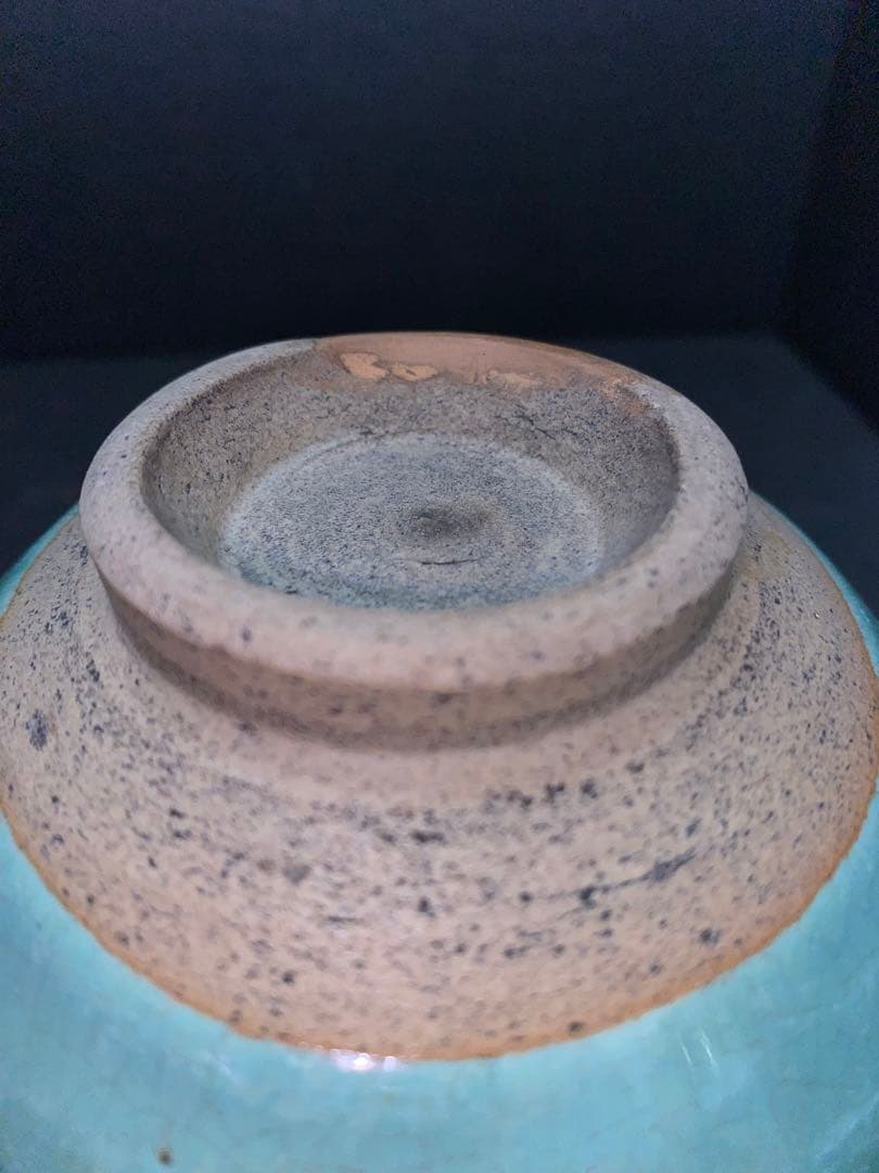 布志名 緑釉ぼてぼて茶碗　桶茶　出雲丸碗　ぼてぼて碗　呉須手茶碗　呉洲茶碗　呉洲