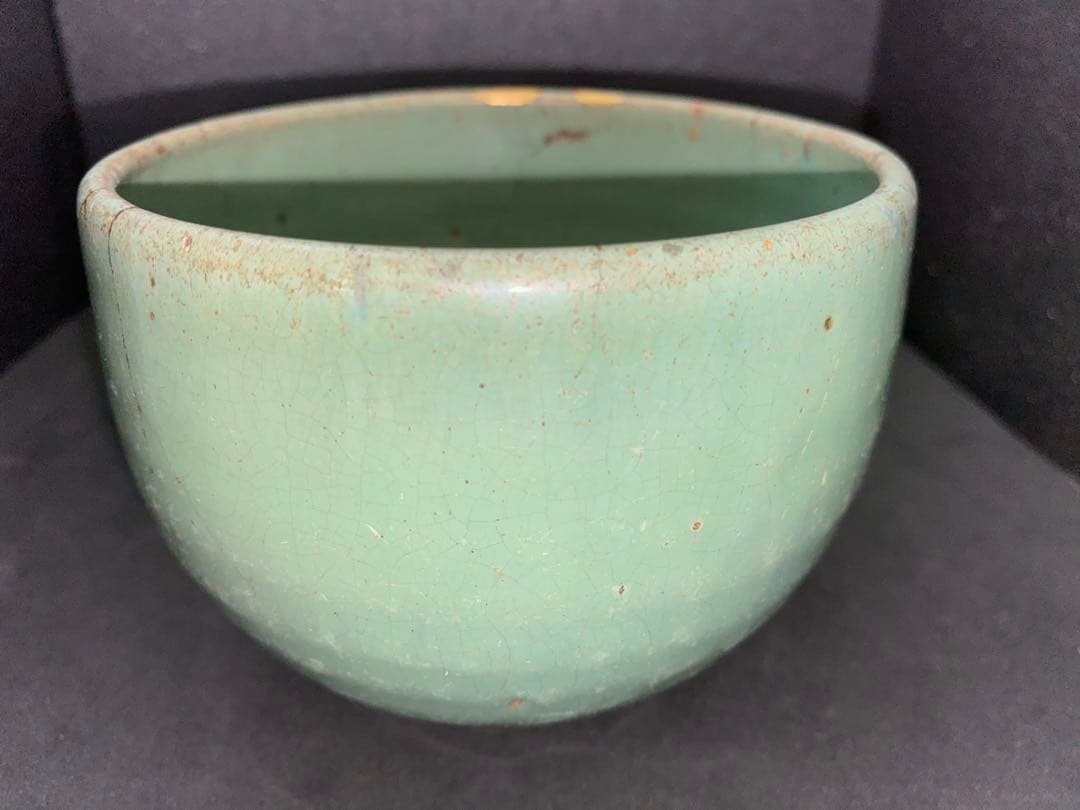 布志名 緑釉ぼてぼて茶碗　桶茶　出雲丸碗　ぼてぼて碗　呉須手茶碗　呉洲茶碗　呉洲