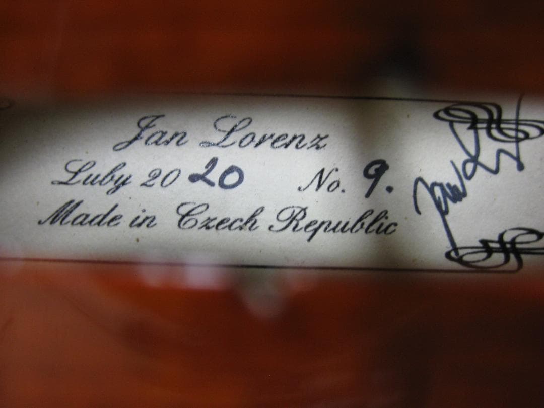 【新作チェコ製１枚板】 Jan Lorenz 2020年製 バイオリン セット