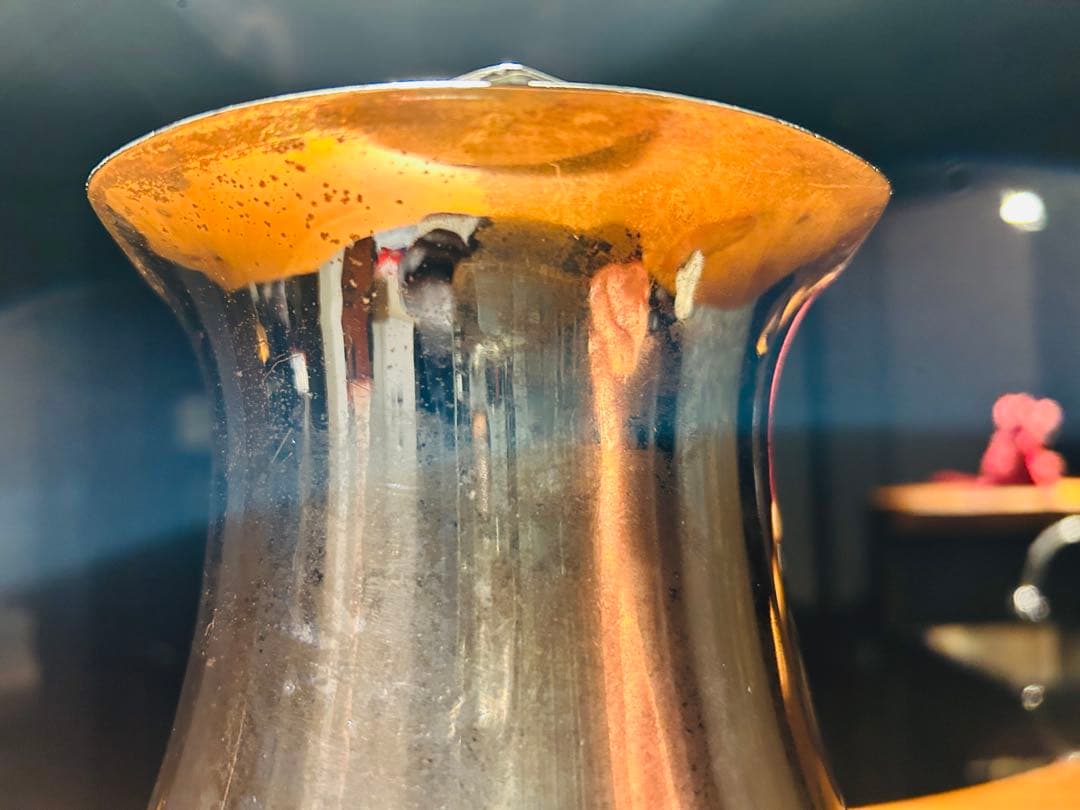 USAアンティーク】 猫脚　金属製ポット　シルバー色