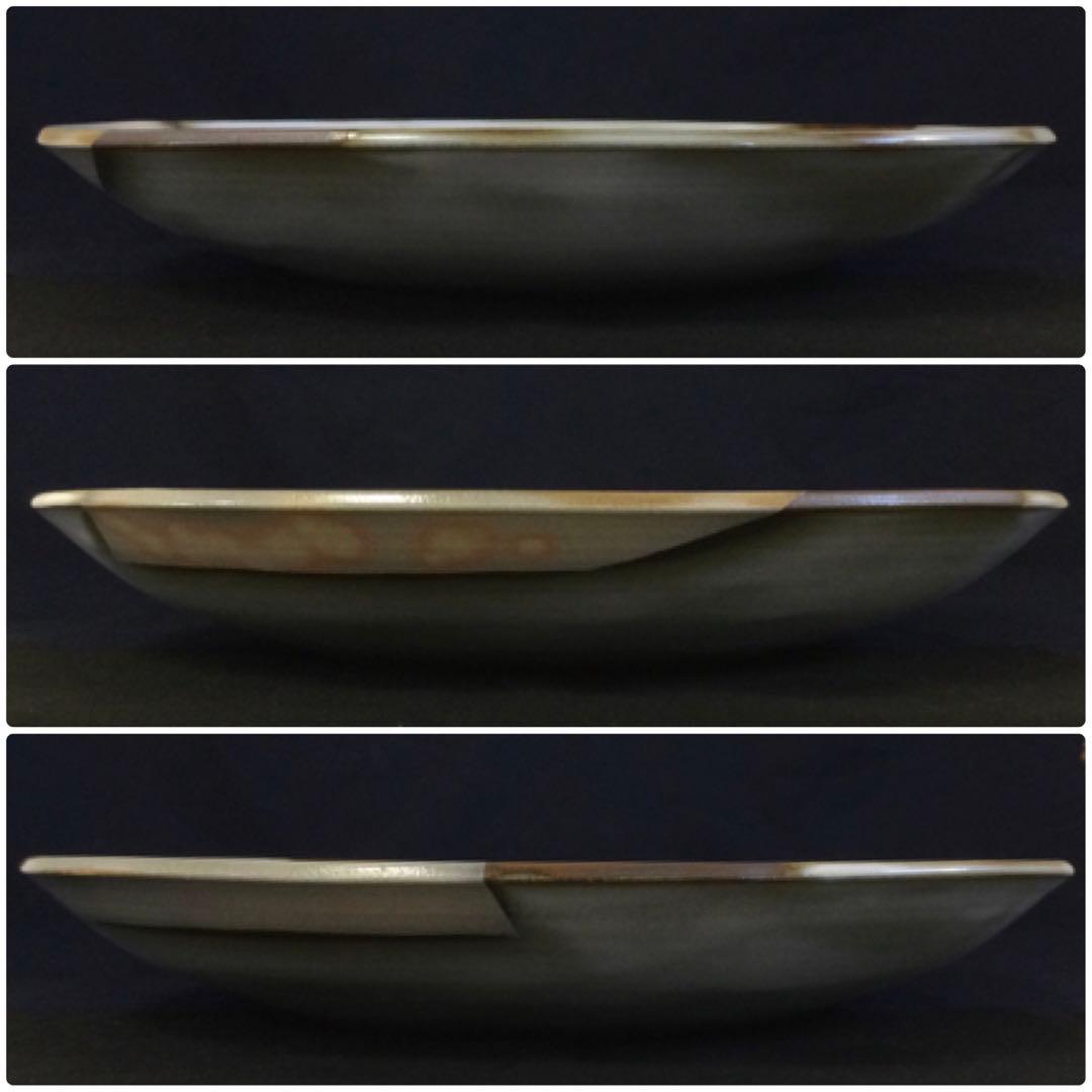 萩焼 白釉鉢 大皿 大野誠二作 供箱付 B824