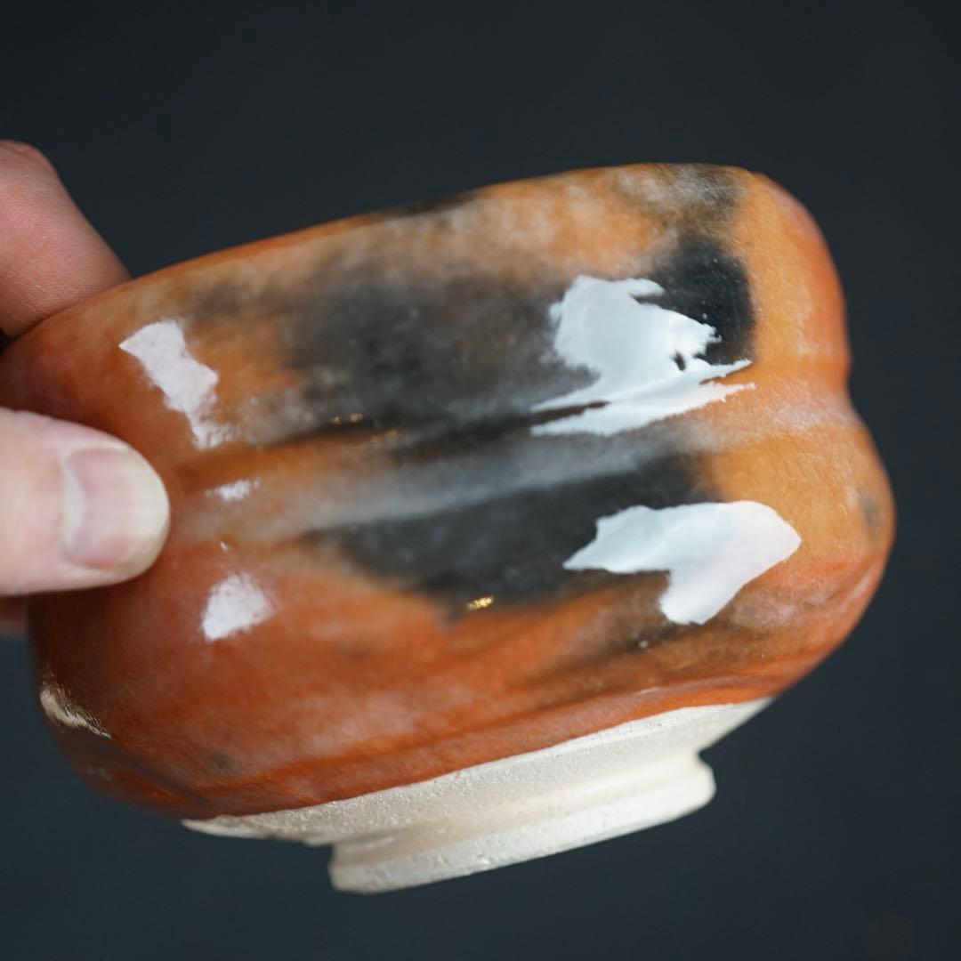 佐々木松楽 黒楽 茶碗 共箱 前大徳 福本積應 書付 抹茶碗 紙箱 茶道具