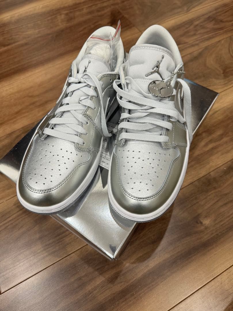 エアジョーダン1LOWGNRGゴルフシューズ メタリックシルバーサイズ27.5