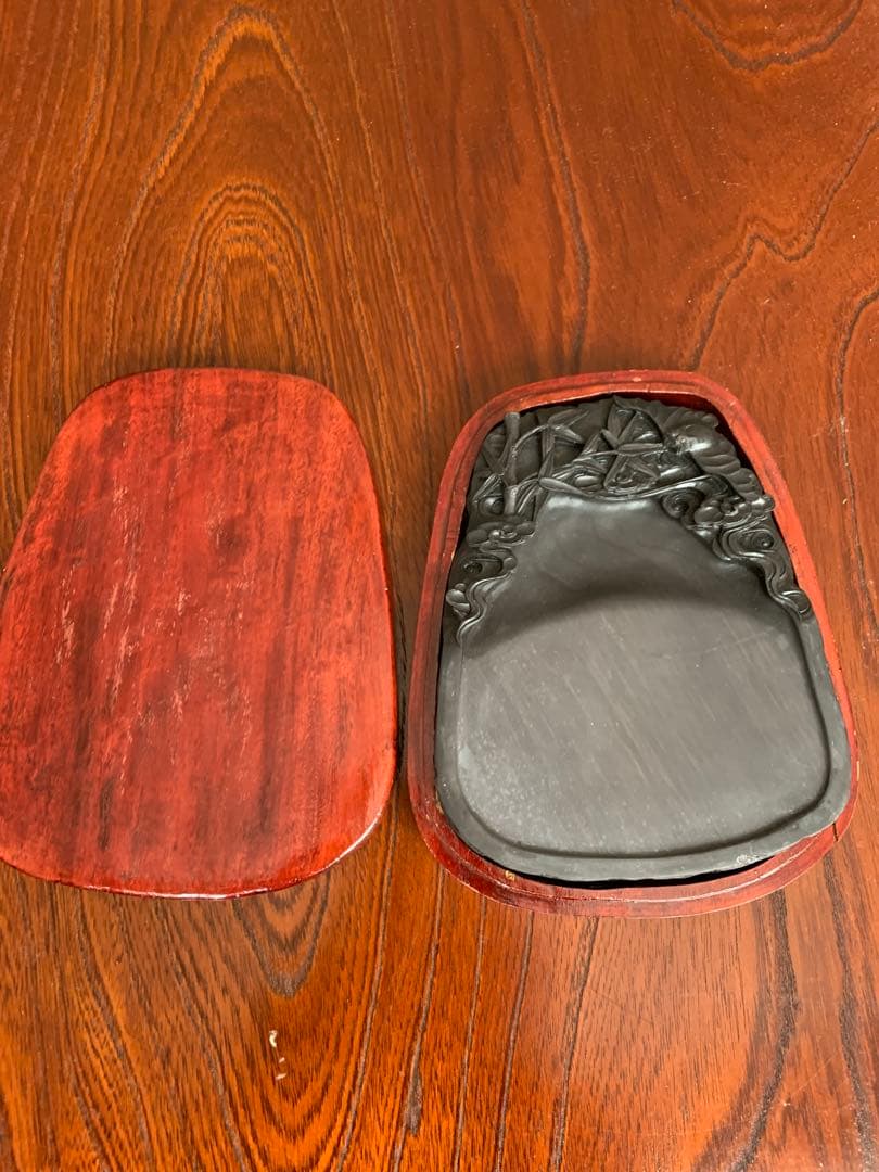 硯　すずり 端溪硯 大西洞 老坑 水岩 金錢氷紋 雲鳳文 書道用品 端渓硯