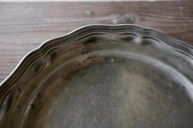 19世紀 フランス 湾曲する縁とエタンプレートb 花リム アンティーク