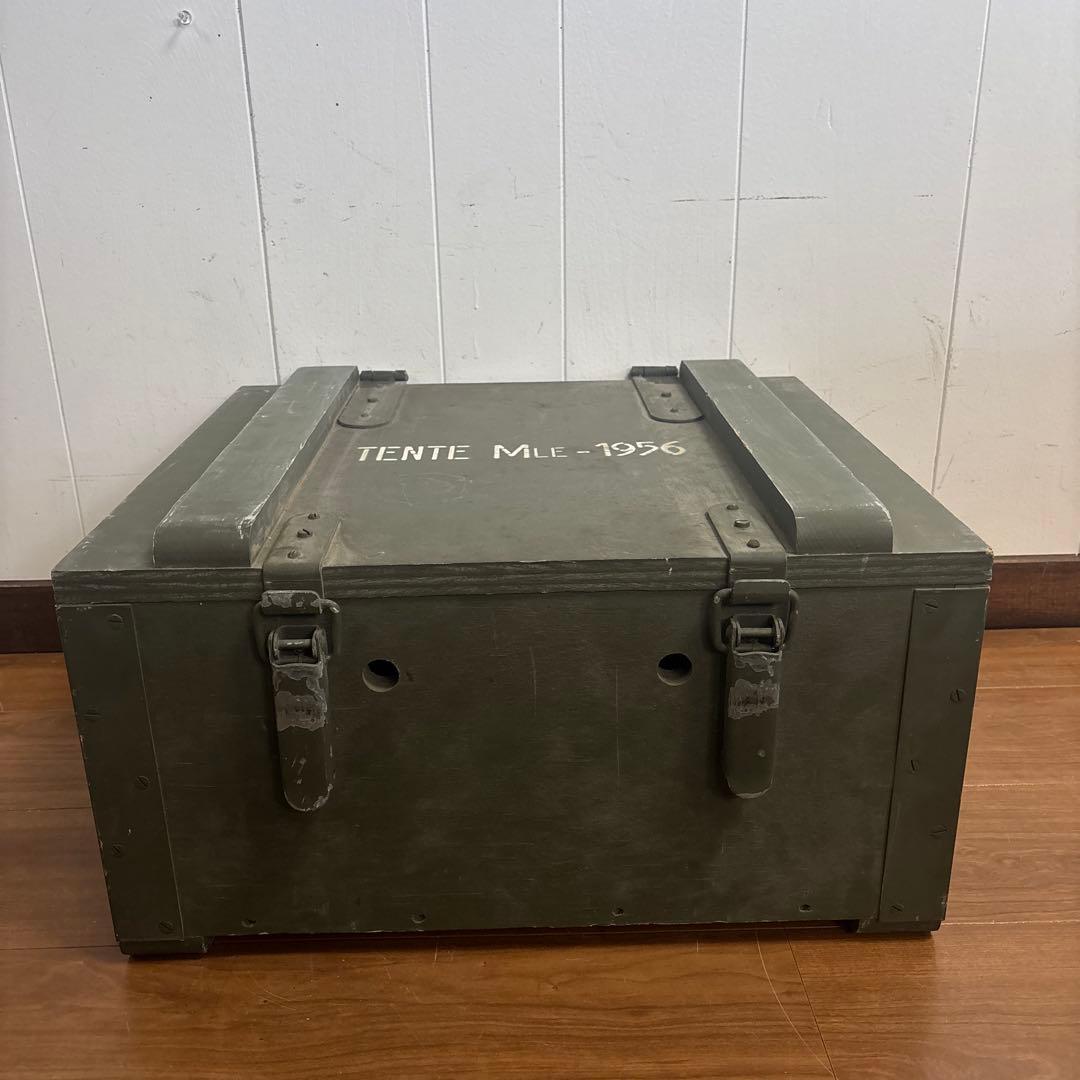 フランス軍　TENTE MLE-1956 テント用　ウッドケース　木製　送料無料