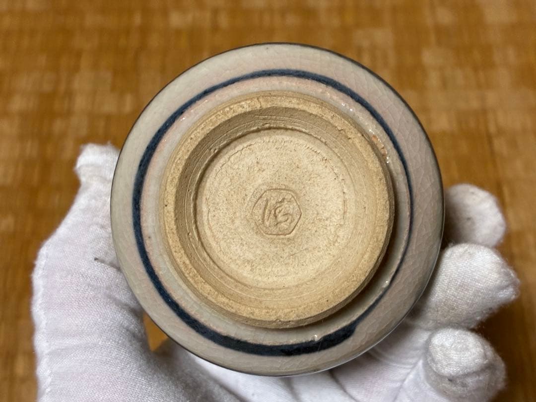 茶道具 安南蜻蛉紋 湯呑 【清水六兵衛窯】五客揃い 在印 共箱