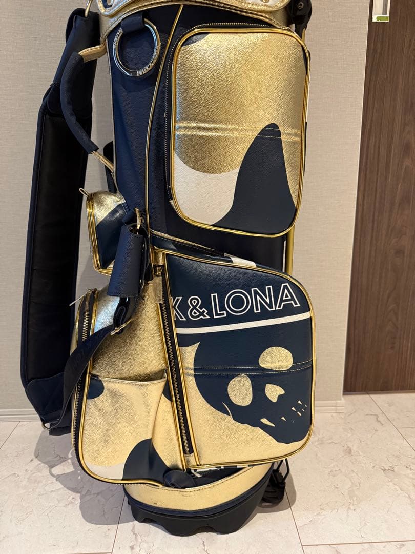 超希少　MARK & LONA キャディバッグ　ネイビー　ゴールド