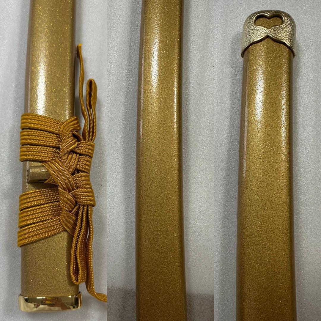 新品 模造刀　樋入り刀身 打刀 金鞘　コスプレ 鞘付き長さ約105cm 26A3