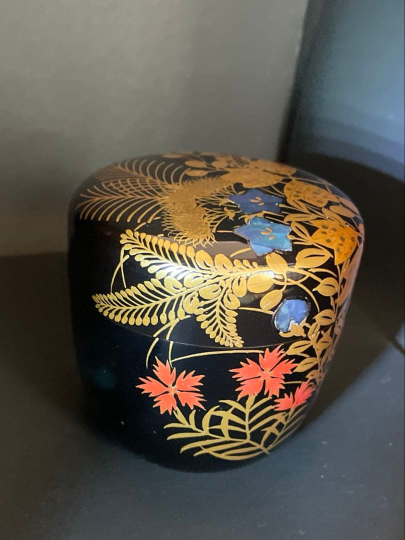 一后一兆　大棗　秋草蒔絵　共箱付