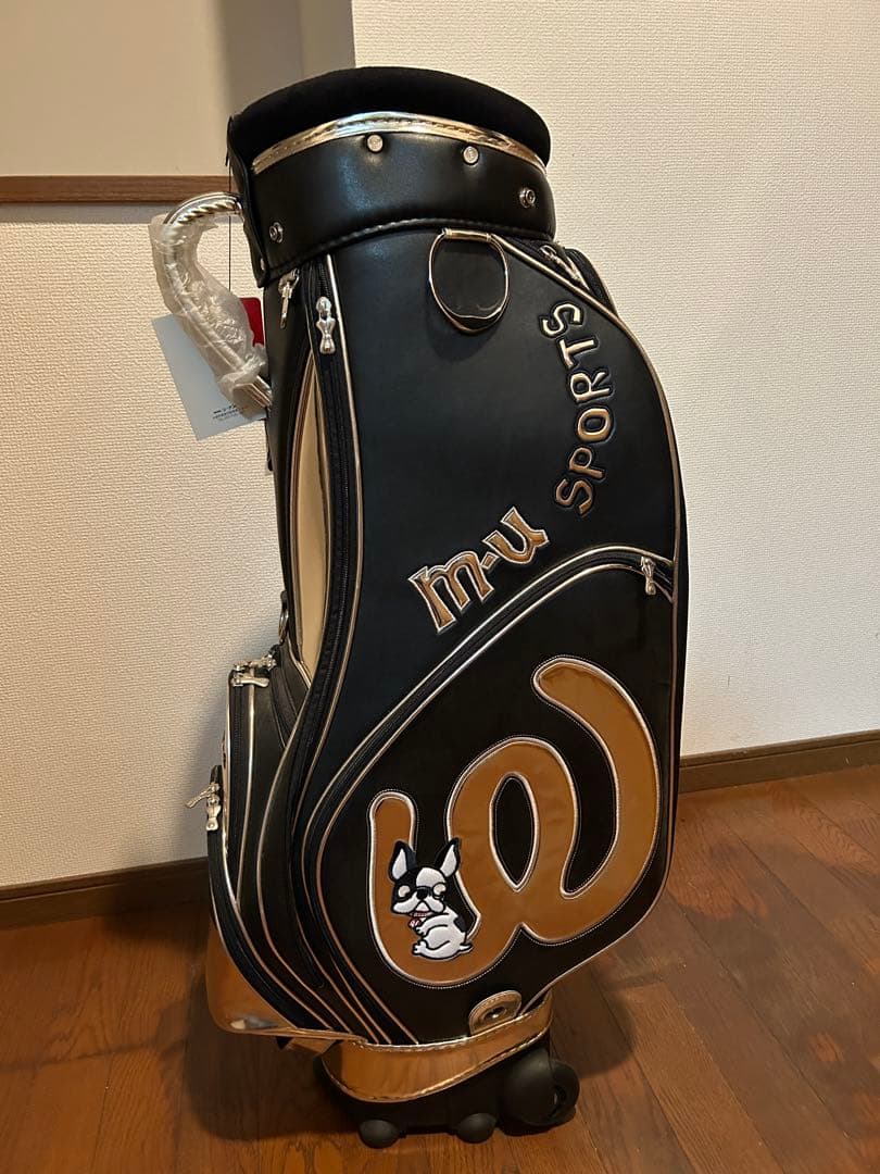 mu SPORTS キャディバッグ ブラック シルバー新品未使用訳あり