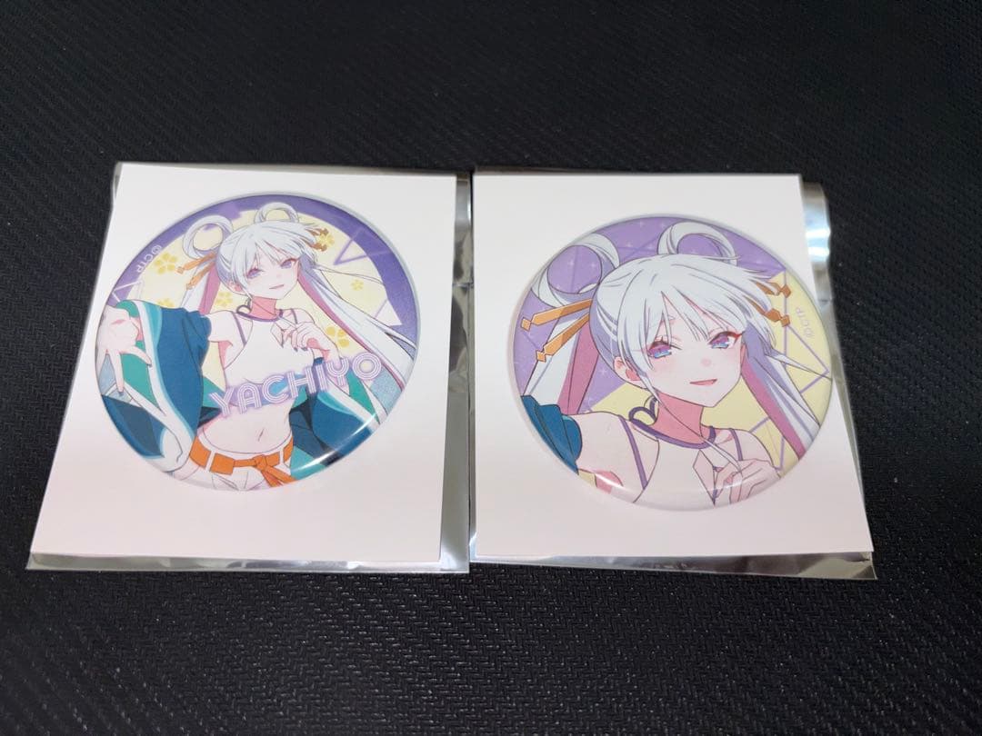 【新品】超かぐや姫 キャラバッジコレクション 月見ヤチヨ 2種セット 缶バッジ