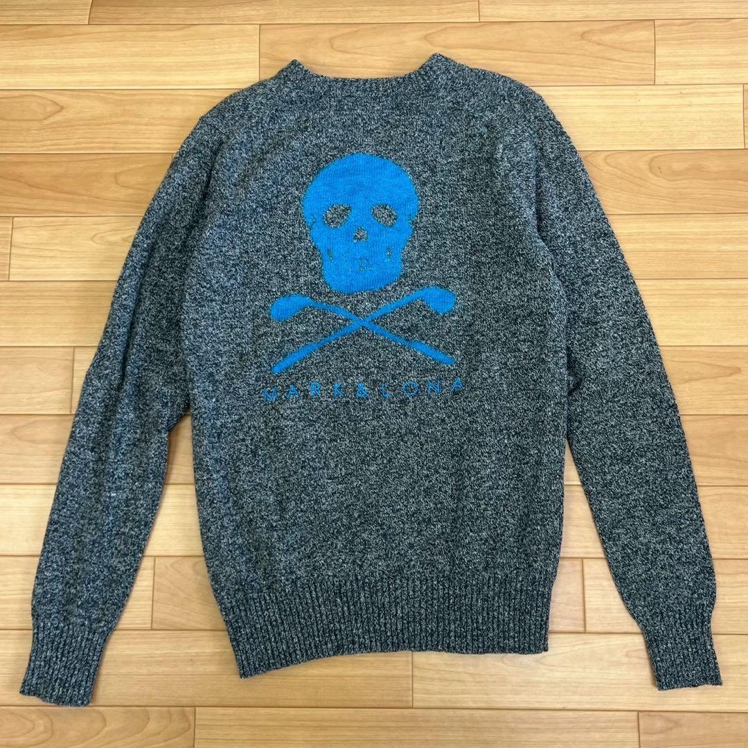 MARK & LONA スカルデザイン Vネックセーター