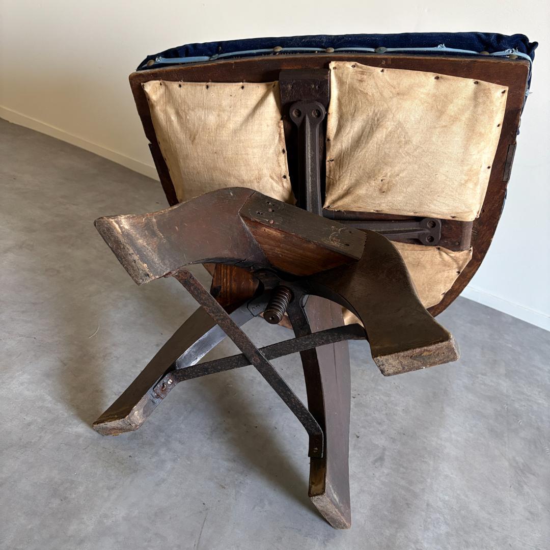 アンティーク　木製ドクターチェア　回転椅子