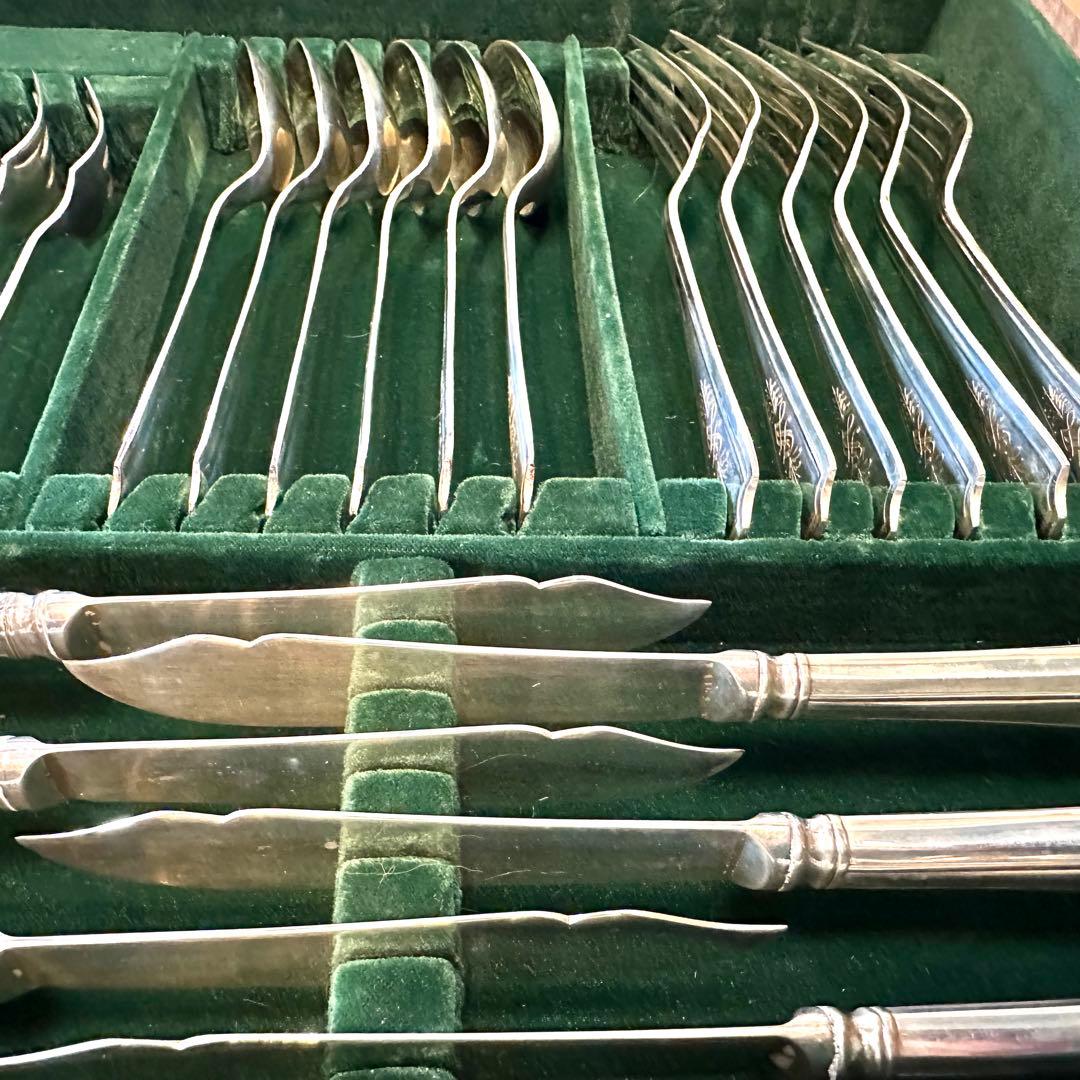 銀製SILVER950 3355ｇWAKOカトラリー83点セット