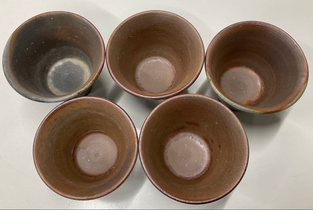 備前焼　宝瓶・湯冷し・煎茶器五客セット(安東利喜)　名品