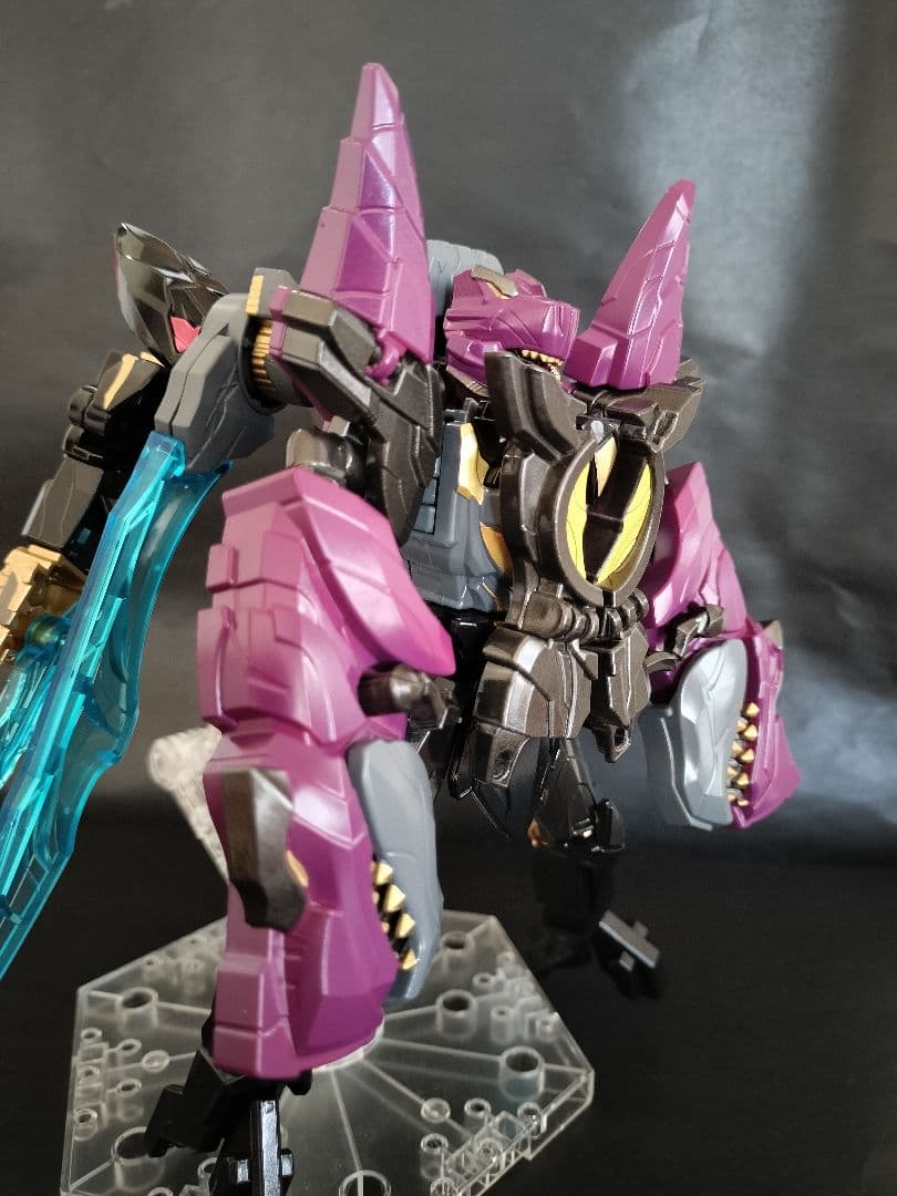 テガソード　ミニプラ　全塗装　オリジナルカラーレオンバスター　ティラノハンマー