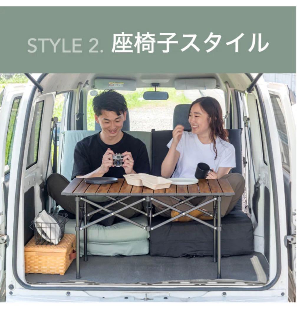 たんすのゲン3way車中泊マットキャンプマットソファベッド撥水チャコールグレー