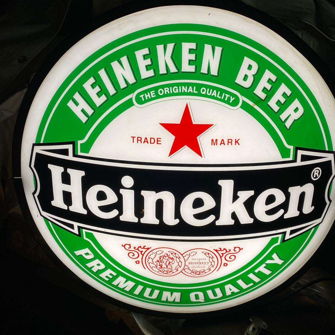 ハイネケン/HEINEKEN 電飾看板　直径53cm 非売品