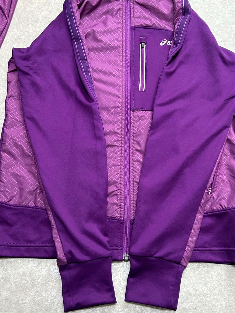 セットアップ ASICS ジャケット パンツ 裏起毛 上下 モーションサーモ L