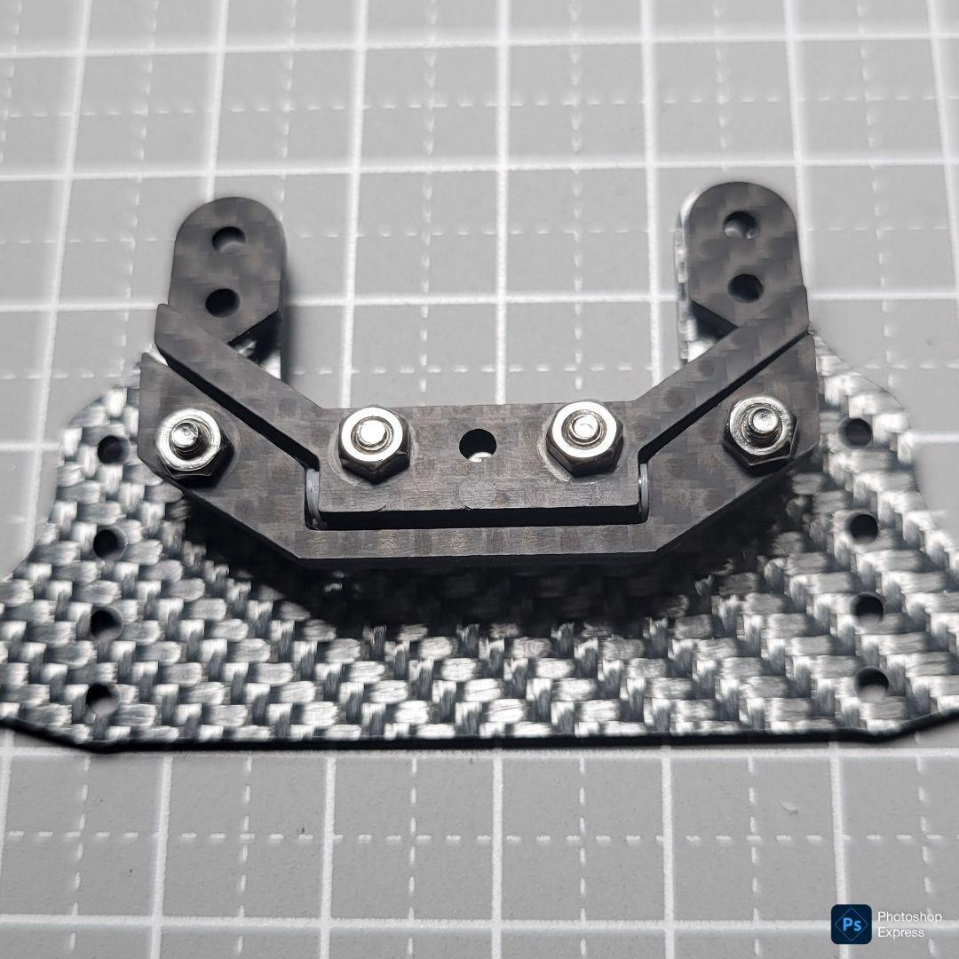 残り1個 CH-Fix2【CNC加工】フロント提灯用ヒンジ カーボンパーツセット