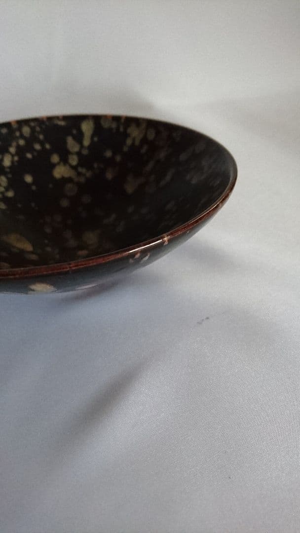 中国時代物 天目茶碗 骨董品茶道具 陶器  共箱付き