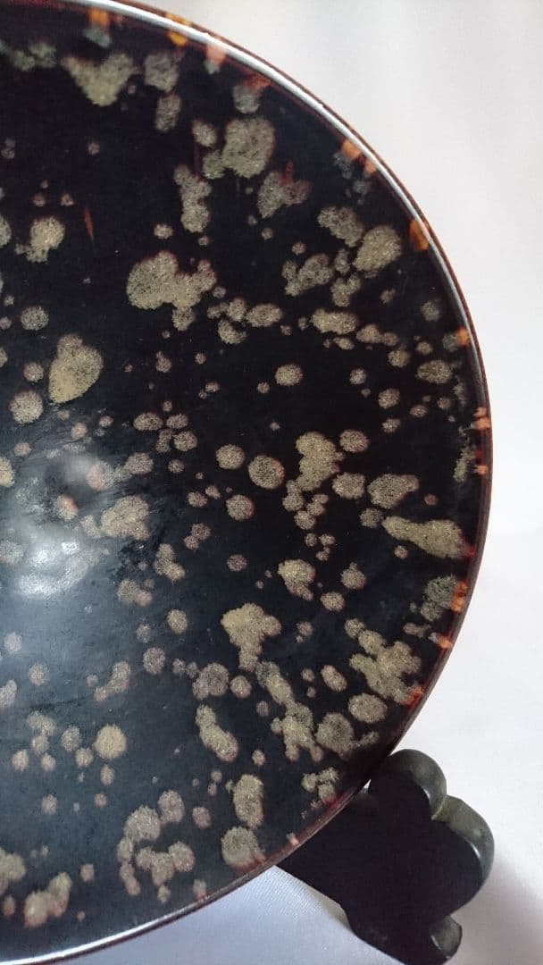 中国時代物 天目茶碗 骨董品茶道具 陶器  共箱付き