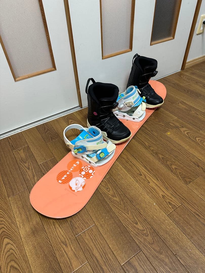 3セットスノー ボード110cmビンディング付ブツ22~23cm