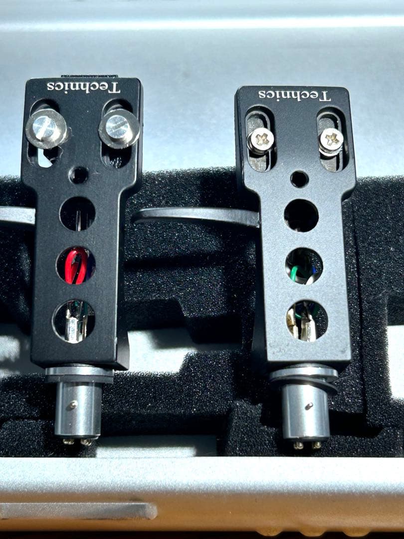 シュアーM44Gレコードカートリッジ二本セット、アルミケース、テクニクスシェル