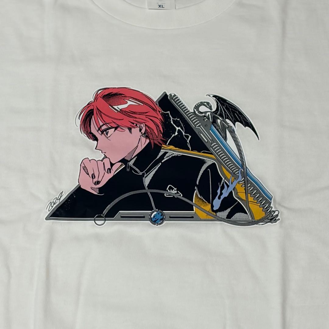 未使用 Tシャツ 2枚セットXLサイズ hide 電Q コラボ ステッカー付き