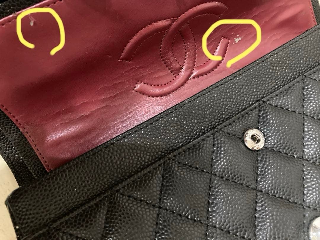 難ありCHANEL 【ノベルティ】チェーン フラップバッグ/キャビア/